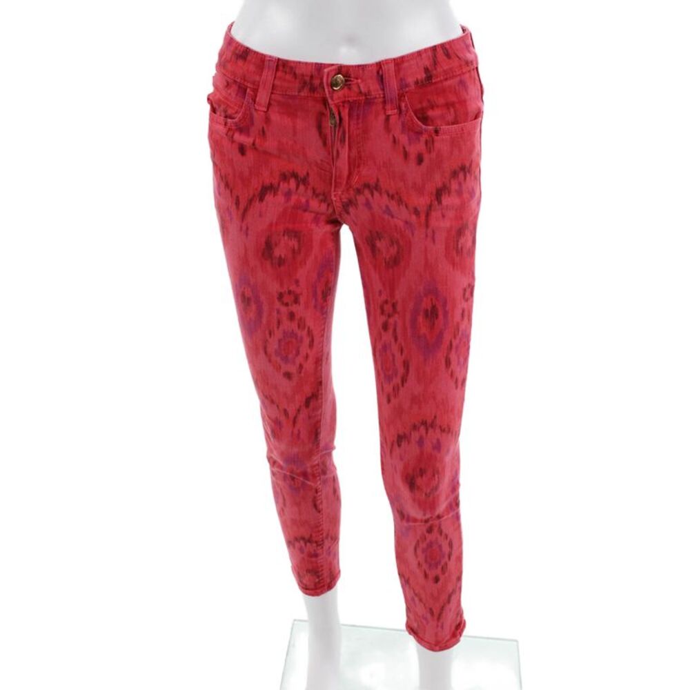Joes Women Mid Rise Ankle Cropped Aztec Red Jeans Size 26